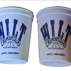 Wilt Chamberlain's White and Pink Cup Memoribilia 1991